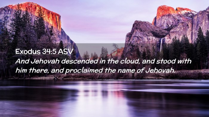 Picture 02 - Exodus 34:5 ASV Desktop Wallpaper - And Jehovah descended in the cloud, and stood - Desktop Bible Verse Wallpaper