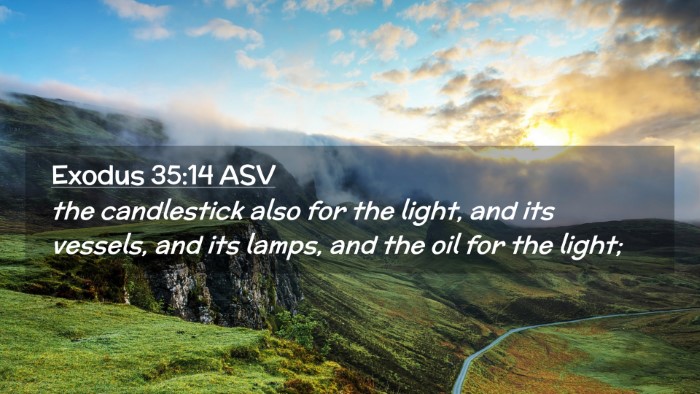 Picture 02 - Exodus 35:14 ASV Desktop Wallpaper - the candlestick also for the light, and its - Desktop Bible Verse Wallpaper