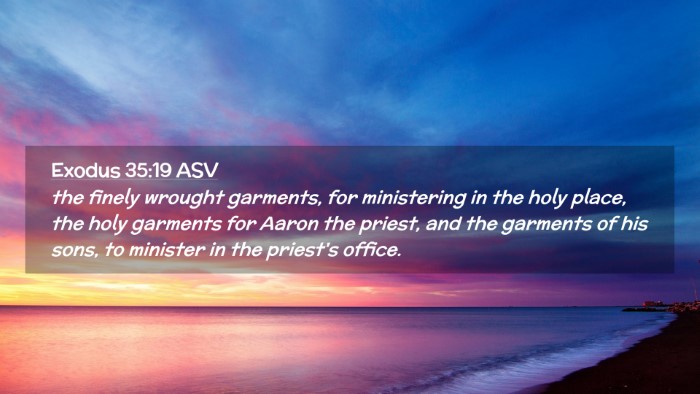 Picture 02 - Exodus 35:19 ASV Desktop Wallpaper - the finely wrought garments, for ministering in - Desktop Bible Verse Wallpaper