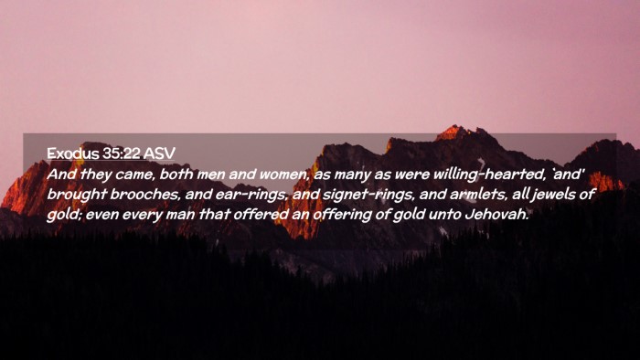 Picture 02 - Exodus 35:22 ASV Desktop Wallpaper - And they came, both men and women, as many as - Desktop Bible Verse Wallpaper