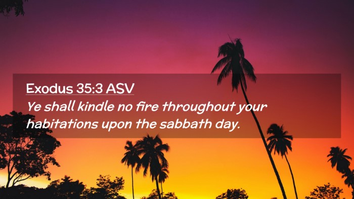 Picture 02 - Exodus 35:3 ASV Desktop Wallpaper - Ye shall kindle no fire throughout your - Desktop Bible Verse Wallpaper