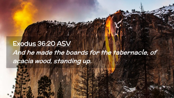 Picture 02 - Exodus 36:20 ASV Desktop Wallpaper - And he made the boards for the tabernacle, of - Desktop Bible Verse Wallpaper