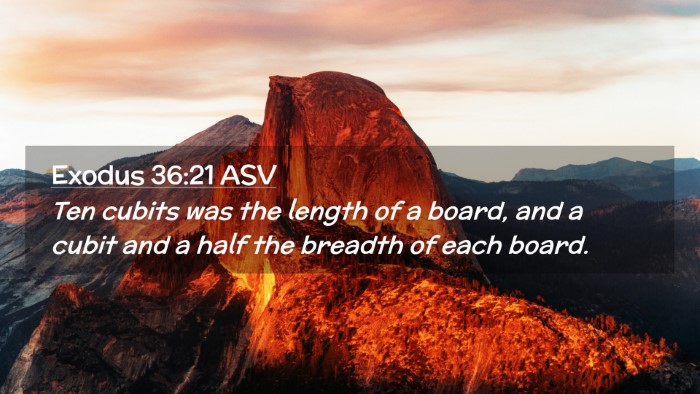 Picture 02 - Exodus 36:21 ASV Desktop Wallpaper - Ten cubits was the length of a board, and a cubit - Desktop Bible Verse Wallpaper
