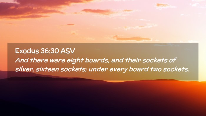 Picture 02 - Exodus 36:30 ASV Desktop Wallpaper - And there were eight boards, and their sockets of - Desktop Bible Verse Wallpaper