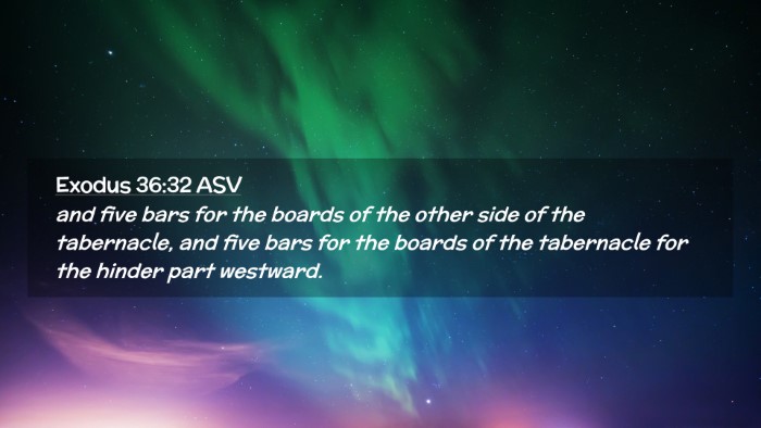 Picture 02 - Exodus 36:32 ASV Desktop Wallpaper - and five bars for the boards of the other side of - Desktop Bible Verse Wallpaper