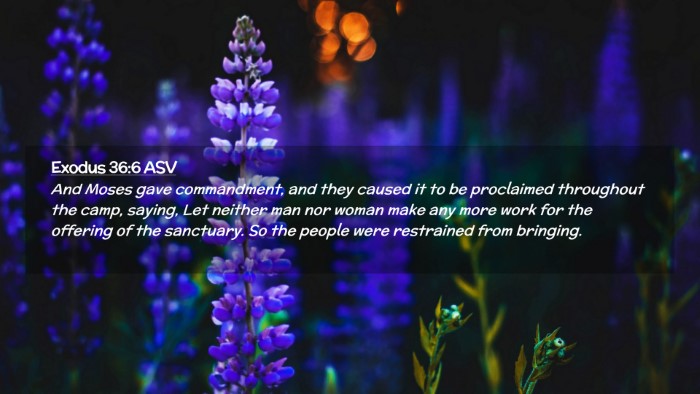 Picture 02 - Exodus 36:6 ASV Desktop Wallpaper - And Moses gave commandment, and they caused it to - Desktop Bible Verse Wallpaper
