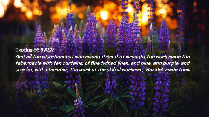 Picture 02 - Exodus 36:8 ASV Desktop Wallpaper - And all the wise-hearted men among them that - Desktop Bible Verse Wallpaper