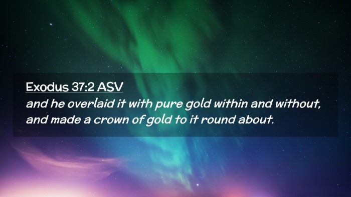 Picture 02 - Exodus 37:2 ASV Desktop Wallpaper - and he overlaid it with pure gold within and - Desktop Bible Verse Wallpaper