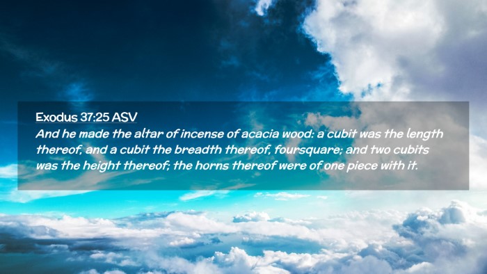 Picture 02 - Exodus 37:25 ASV Desktop Wallpaper - And he made the altar of incense of acacia wood: - Desktop Bible Verse Wallpaper