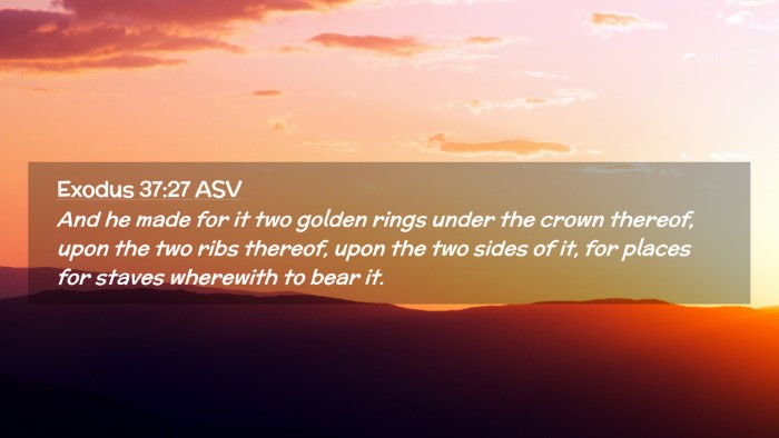 Picture 02 - Exodus 37:27 ASV Desktop Wallpaper - And he made for it two golden rings under the - Desktop Bible Verse Wallpaper