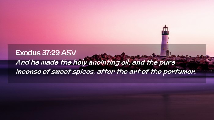 Picture 02 - Exodus 37:29 ASV Desktop Wallpaper - And he made the holy anointing oil, and the pure - Desktop Bible Verse Wallpaper