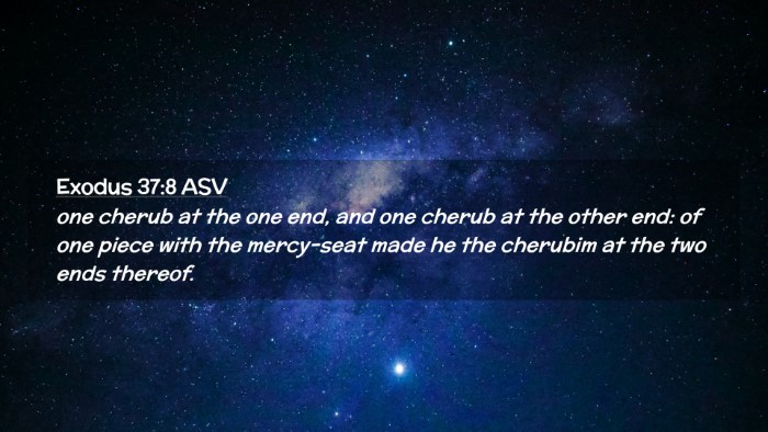 Picture 02 - Exodus 37:8 ASV Desktop Wallpaper - one cherub at the one end, and one cherub at the - Desktop Bible Verse Wallpaper
