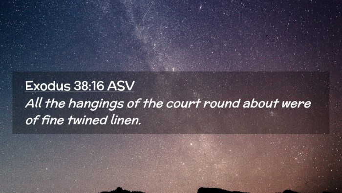 Picture 02 - Exodus 38:16 ASV Desktop Wallpaper - All the hangings of the court round about were of - Desktop Bible Verse Wallpaper