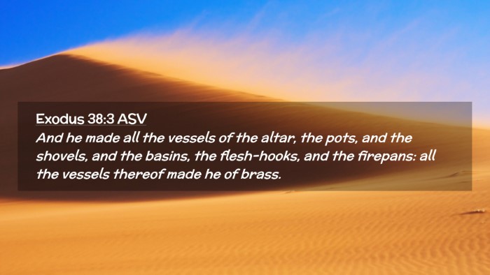 Picture 02 - Exodus 38:3 ASV Desktop Wallpaper - And he made all the vessels of the altar, the - Desktop Bible Verse Wallpaper