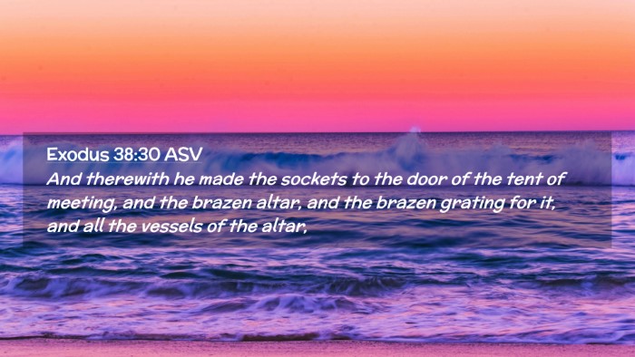 Picture 02 - Exodus 38:30 ASV Desktop Wallpaper - And therewith he made the sockets to the door of - Desktop Bible Verse Wallpaper