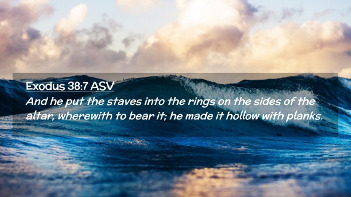 Picture 02 - Exodus 38:7 ASV Desktop Wallpaper - And he put the staves into the rings on the sides - Desktop Bible Verse Wallpaper