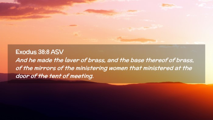 Picture 02 - Exodus 38:8 ASV Desktop Wallpaper - And he made the laver of brass, and the base - Desktop Bible Verse Wallpaper