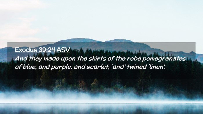 Picture 02 - Exodus 39:24 ASV Desktop Wallpaper - And they made upon the skirts of the robe - Desktop Bible Verse Wallpaper