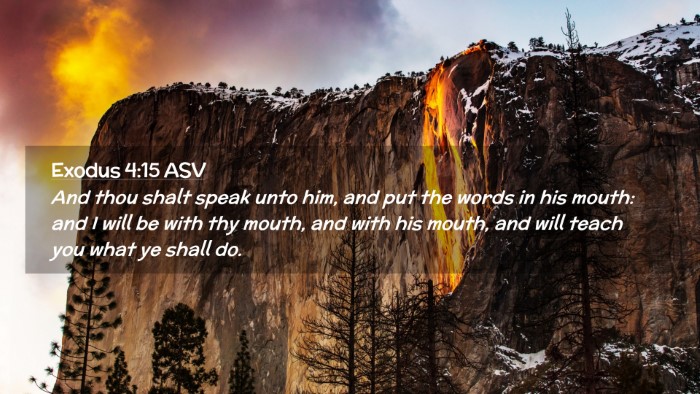 Picture 02 - Exodus 4:15 ASV Desktop Wallpaper - And thou shalt speak unto him, and put the words - Desktop Bible Verse Wallpaper