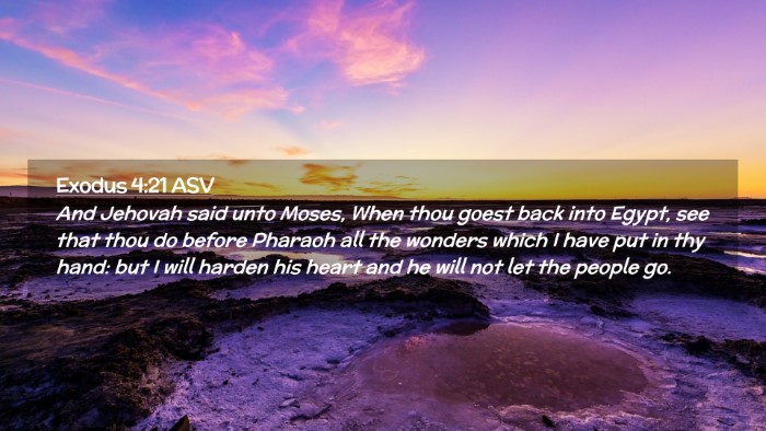 Picture 02 - Exodus 4:21 ASV Desktop Wallpaper - And Jehovah said unto Moses, When thou goest back - Desktop Bible Verse Wallpaper
