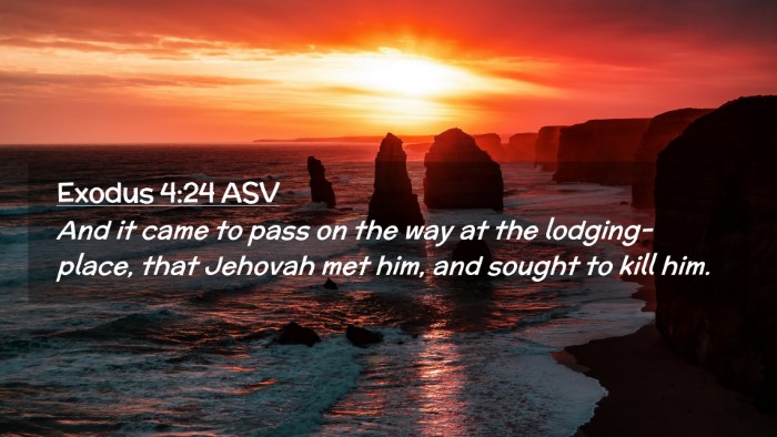 Picture 02 - Exodus 4:24 ASV Desktop Wallpaper - And it came to pass on the way at the - Desktop Bible Verse Wallpaper