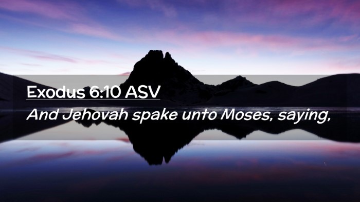 Picture 02 - Exodus 6:10 ASV Desktop Wallpaper - And Jehovah spake unto Moses, - Desktop Bible Verse Wallpaper