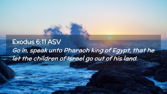 Picture 02 - Exodus 6:11 ASV Desktop Wallpaper - Go in, speak unto Pharaoh king of Egypt, that he - Desktop Bible Verse Wallpaper