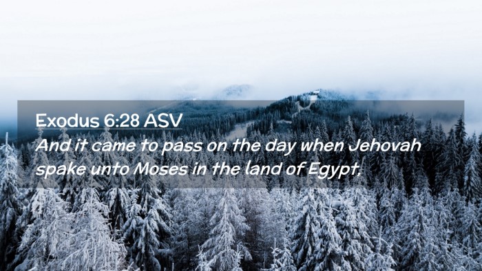 Picture 02 - Exodus 6:28 ASV Desktop Wallpaper - And it came to pass on the day when Jehovah spake - Desktop Bible Verse Wallpaper