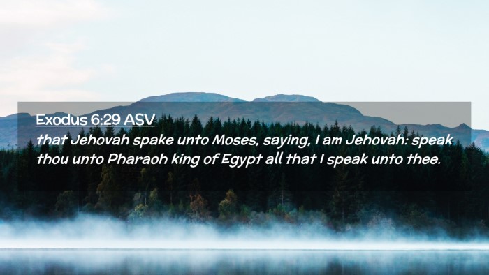 Picture 02 - Exodus 6:29 ASV Desktop Wallpaper - that Jehovah spake unto Moses, saying, I am - Desktop Bible Verse Wallpaper