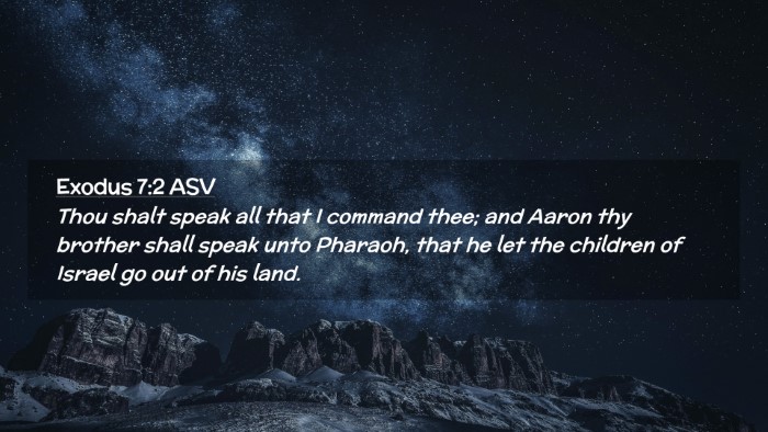 Picture 02 - Exodus 7:2 ASV Desktop Wallpaper - Thou shalt speak all that I command thee; and - Desktop Bible Verse Wallpaper