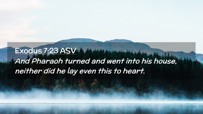 Picture 02 - Exodus 7:23 ASV Desktop Wallpaper - And Pharaoh turned and went into his house, - Desktop Bible Verse Wallpaper