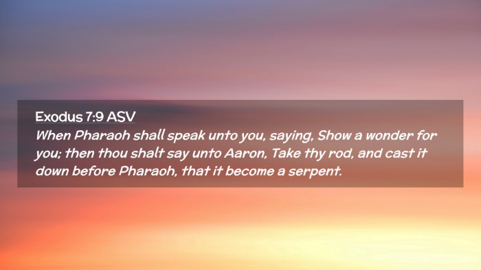 Picture 02 - Exodus 7:9 ASV Desktop Wallpaper - When Pharaoh shall speak unto you, saying, Show a - Desktop Bible Verse Wallpaper