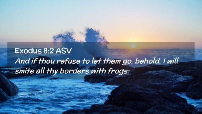 Picture 02 - Exodus 8:2 ASV Desktop Wallpaper - And if thou refuse to let them go, behold, I will - Desktop Bible Verse Wallpaper