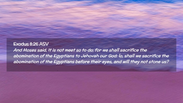 Picture 02 - Exodus 8:26 ASV Desktop Wallpaper - And Moses said, It is not meet so to do; for we - Desktop Bible Verse Wallpaper