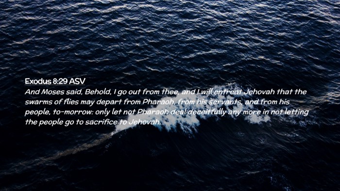 Picture 02 - Exodus 8:29 ASV Desktop Wallpaper - And Moses said, Behold, I go out from thee, and I - Desktop Bible Verse Wallpaper