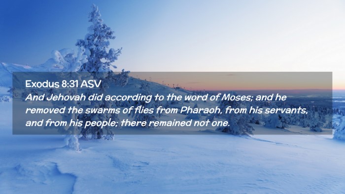 Picture 02 - Exodus 8:31 ASV Desktop Wallpaper - And Jehovah did according to the word of Moses; - Desktop Bible Verse Wallpaper