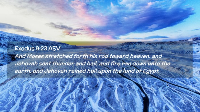 Picture 02 - Exodus 9:23 ASV Desktop Wallpaper - And Moses stretched forth his rod toward heaven: - Desktop Bible Verse Wallpaper