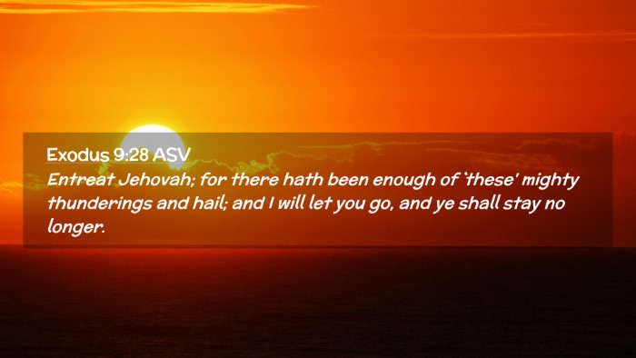 Picture 02 - Exodus 9:28 ASV Desktop Wallpaper - Entreat Jehovah; for there hath been enough of - Desktop Bible Verse Wallpaper