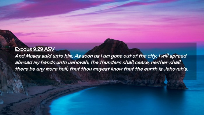 Picture 02 - Exodus 9:29 ASV Desktop Wallpaper - And Moses said unto him, As soon as I am gone out - Desktop Bible Verse Wallpaper