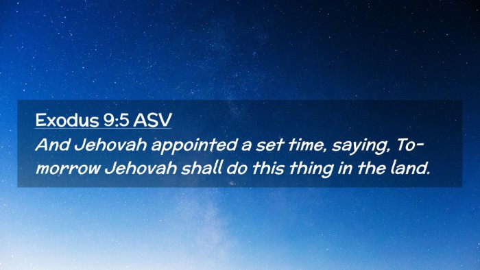 Picture 02 - Exodus 9:5 ASV Desktop Wallpaper - And Jehovah appointed a set time, saying, - Desktop Bible Verse Wallpaper