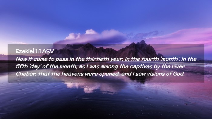 Picture 02 - Ezekiel 1:1 ASV Desktop Wallpaper - Now it came to pass in the thirtieth year, in the - Desktop Bible Verse Wallpaper