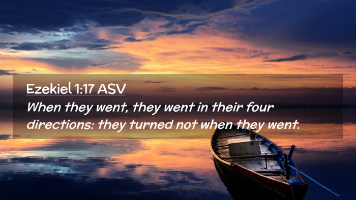 Picture 02 - Ezekiel 1:17 ASV Desktop Wallpaper - When they went, they went in their four - Desktop Bible Verse Wallpaper