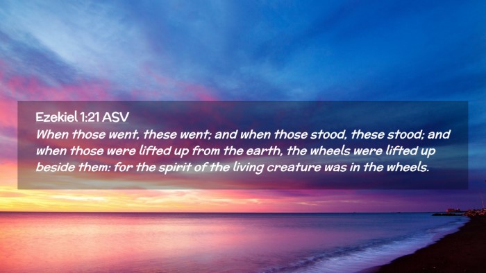 Picture 02 - Ezekiel 1:21 ASV Desktop Wallpaper - When those went, these went; and when those - Desktop Bible Verse Wallpaper