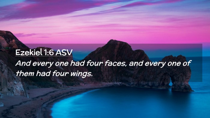 Picture 02 - Ezekiel 1:6 ASV Desktop Wallpaper - And every one had four faces, and every one of - Desktop Bible Verse Wallpaper