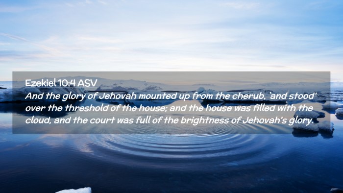 Picture 02 - Ezekiel 10:4 ASV Desktop Wallpaper - And the glory of Jehovah mounted up from the - Desktop Bible Verse Wallpaper