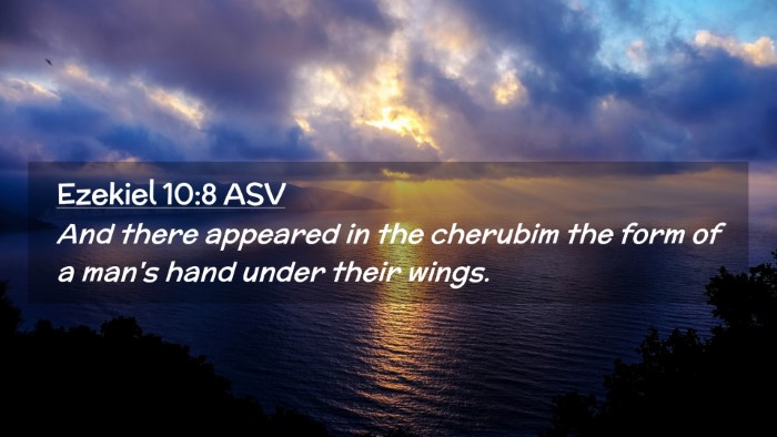Picture 02 - Ezekiel 10:8 ASV Desktop Wallpaper - And there appeared in the cherubim the form of a - Desktop Bible Verse Wallpaper