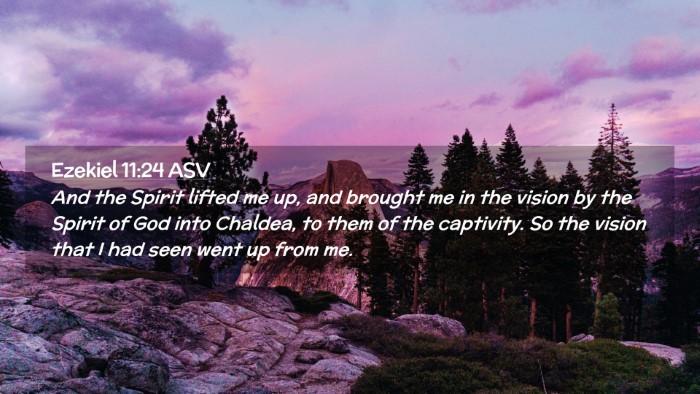 Picture 02 - Ezekiel 11:24 ASV Desktop Wallpaper - And the Spirit lifted me up, and brought me in - Desktop Bible Verse Wallpaper