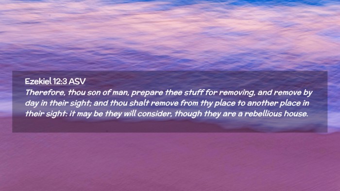 Picture 02 - Ezekiel 12:3 ASV Desktop Wallpaper - Therefore, thou son of man, prepare thee stuff - Desktop Bible Verse Wallpaper