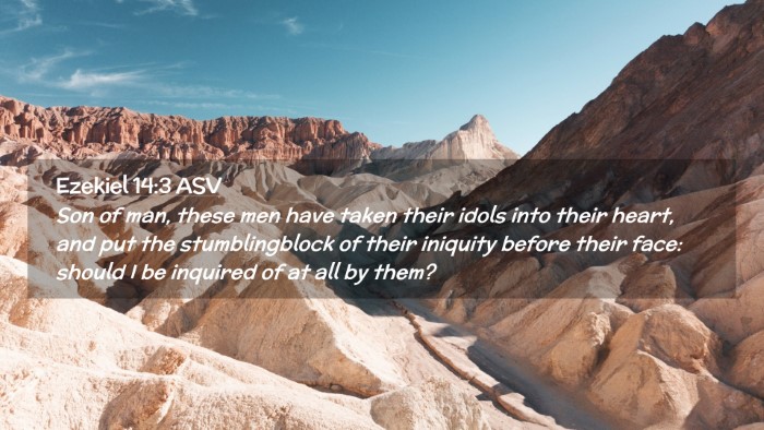 Picture 02 - Ezekiel 14:3 ASV Desktop Wallpaper - Son of man, these men have taken their idols into - Desktop Bible Verse Wallpaper