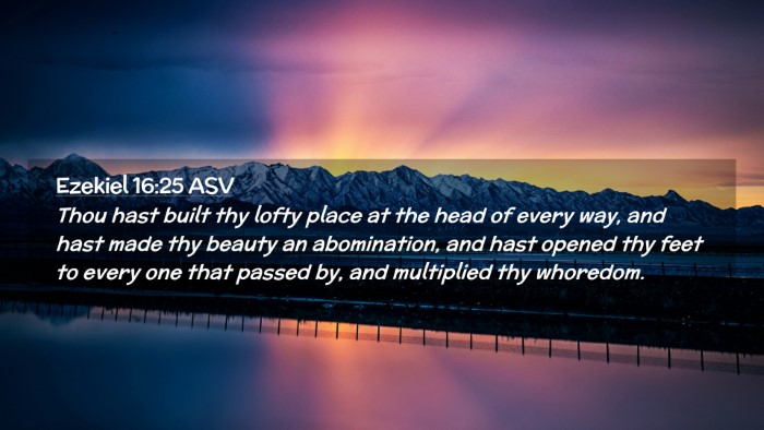 Picture 02 - Ezekiel 16:25 ASV Desktop Wallpaper - Thou hast built thy lofty place at the head of - Desktop Bible Verse Wallpaper